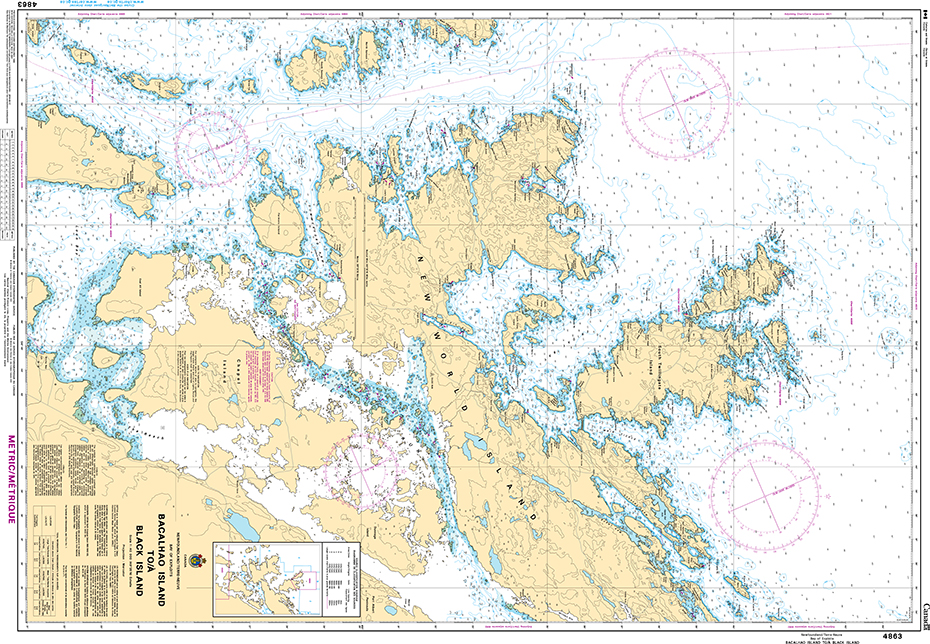 CHS Print-on-Demand Charts Canadian Waters-4863: Bacalhao Island to/€ Black Island, CHS POD Chart-CHS4863