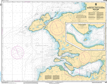 CHS Print-on-Demand Charts Canadian Waters-4679: Hawkes Bay, Port Saunders, Back Arm, CHS POD Chart-CHS4679