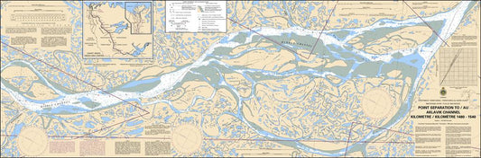 CHS Chart 6427: Point Separation to/au Aklavik Channel Kilometre 1480 / Kilomètre 1540