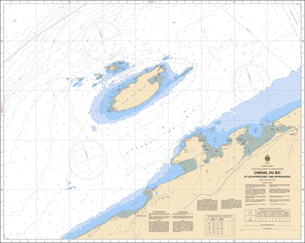 CHS Chart 1223: Chenal du Bic et les approches/and approaches