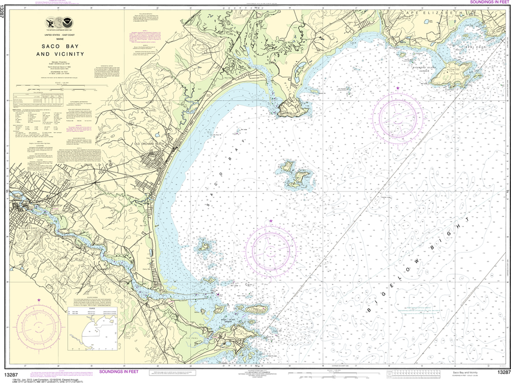 NOAA Chart 13287: Saco Bay and Vicinity