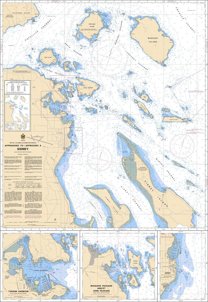 CHS Chart 3479: Approaches to/Approches à Sidney