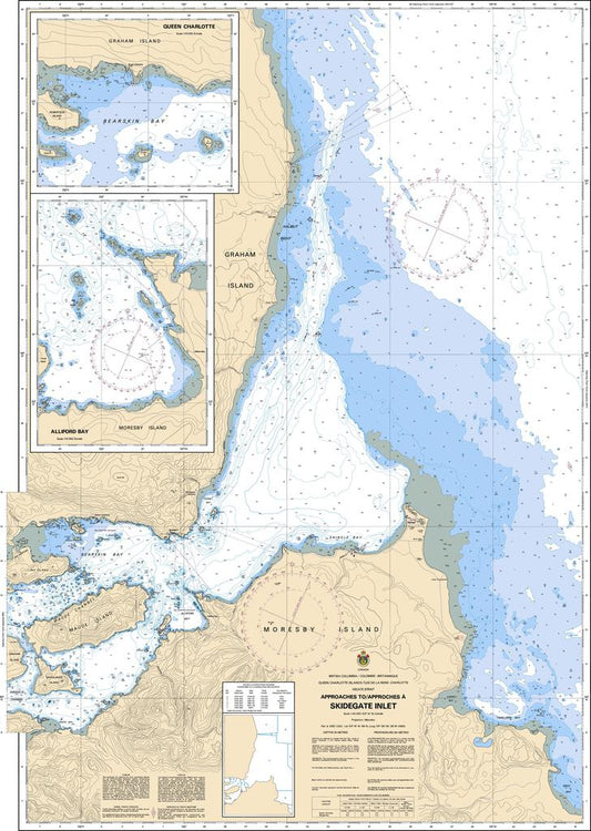 CHS Chart 3890: Approaches to/Approches à Skidegate Inlet