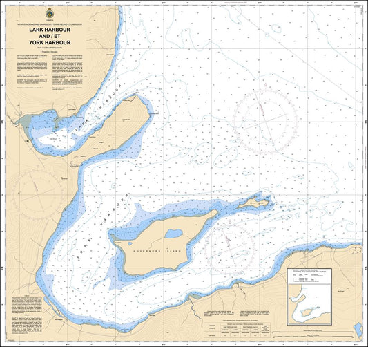 CHS Chart 4654: Lark Harbour and / et York Harbour