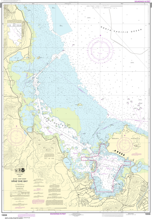 NOAA Chart 19359: East Coast of O'ahu - Kane'ohe Bay