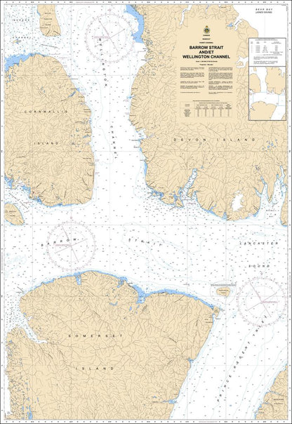 CHS Chart 7569: Barrow Strait and/et Wellington Channel