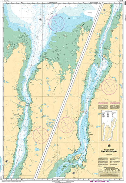 CHS Print-on-Demand Charts Canadian Waters-5338: RiviЏre Koksoak, CHS POD Chart-CHS5338