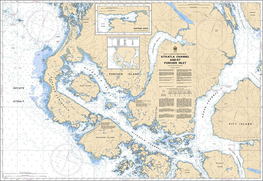 CHS Chart 3987: Kitkatla Channel and/et Porcher Inlet