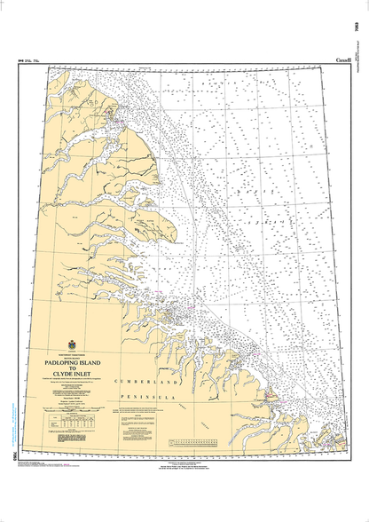 CHS Print-on-Demand Charts Canadian Waters-7053: Padloping Island to Clyde Inlet, CHS POD Chart-CHS7053