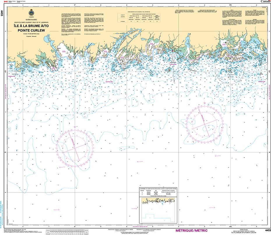 CHS Print-on-Demand Charts Canadian Waters-4453: лle € la Brume €/to Pointe Curlew, CHS POD Chart-CHS4453