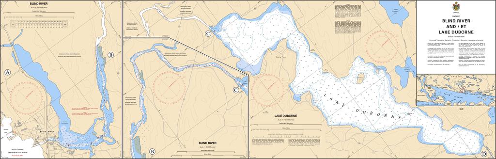 CHS Chart 6028: Blind River and/et Lake Duborne