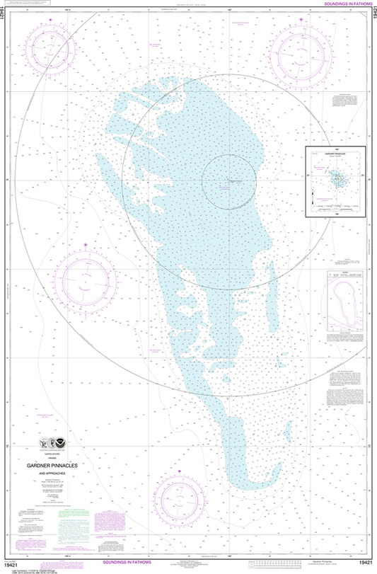 NOAA Chart 19421: Gardner Pinnacles and Approaches, Gardner Pinnacles