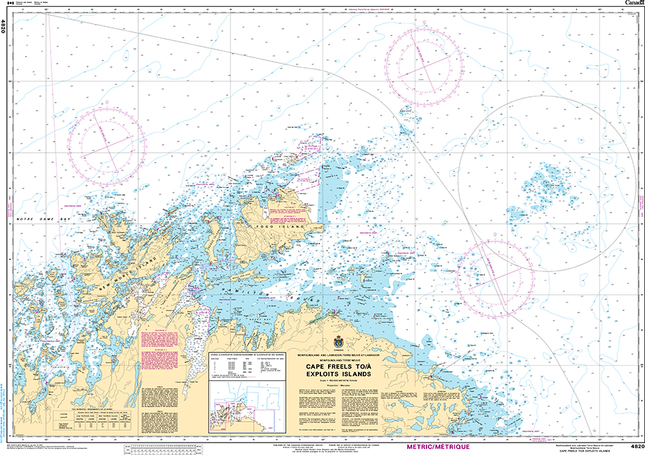 CHS Print-on-Demand Charts Canadian Waters-4820: Cape Freels to/€ Exploits Islands, CHS POD Chart-CHS4820