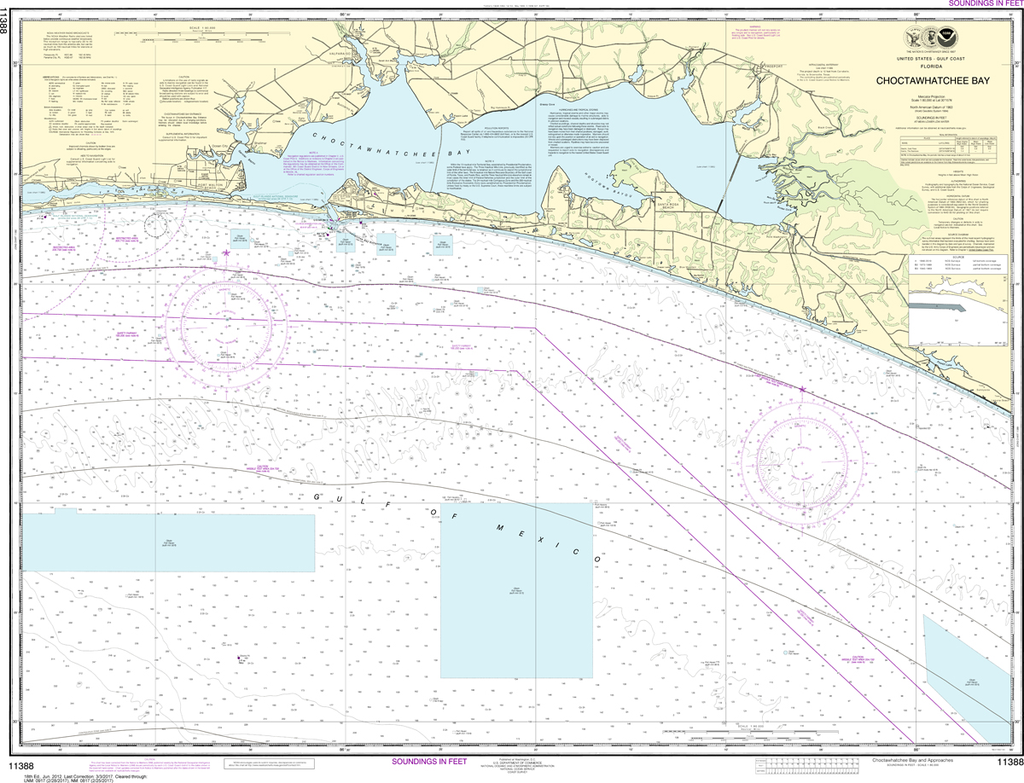 NOAA Chart 11388: Choctawhatchee Bay – ProStar Publications
