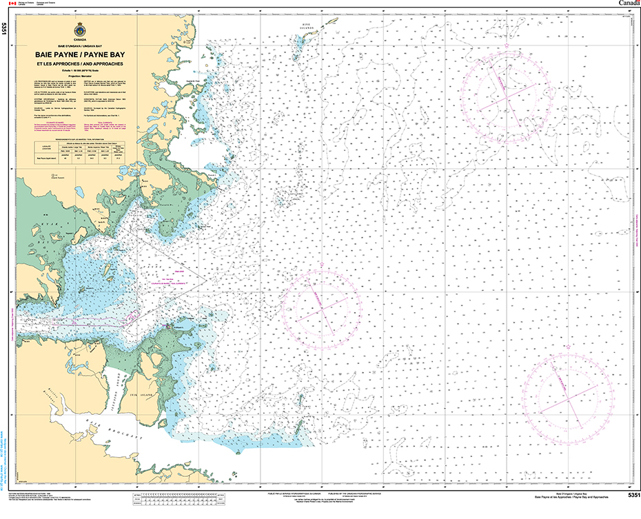 CHS Print-on-Demand Charts Canadian Waters-5351: Payne Bay and Approaches, CHS POD Chart-CHS5351