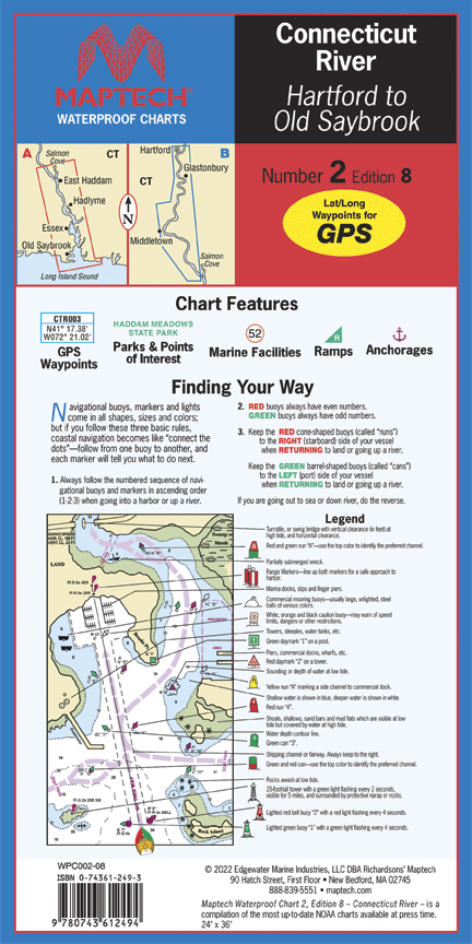 Waterproof Chart: Connecticut River (8th Ed)