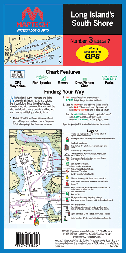 Waterproof Chart: Long Island South Shore (6th Ed)