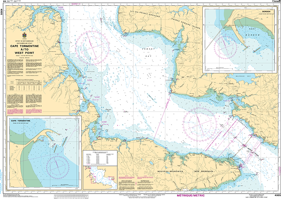 CHS Print-on-Demand Charts Canadian Waters-4905: Cape Tormentine €/to West Point, CHS POD Chart-CHS4905