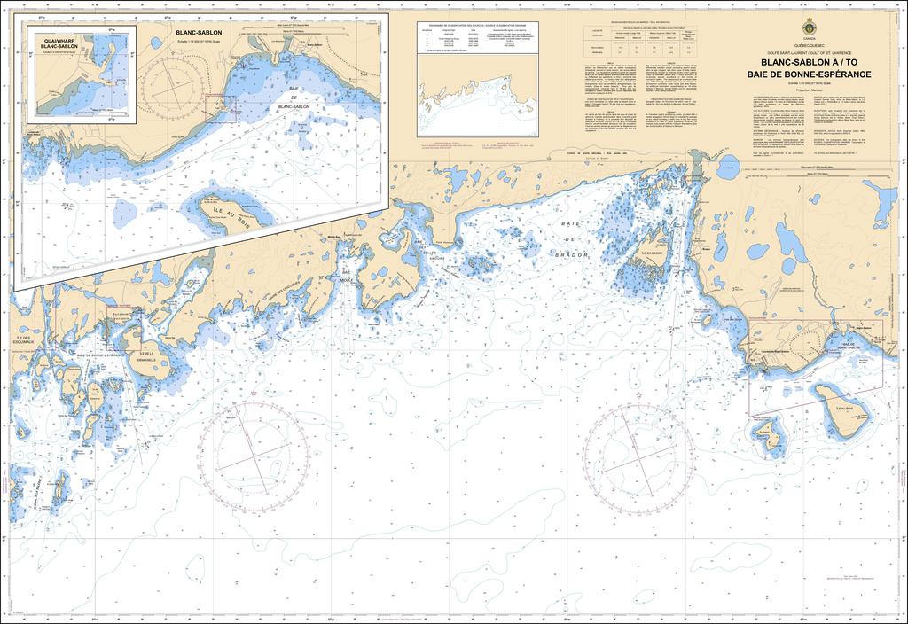 CHS Chart 4971: Blanc Sablon à/to Baie de Bonne-Espérance