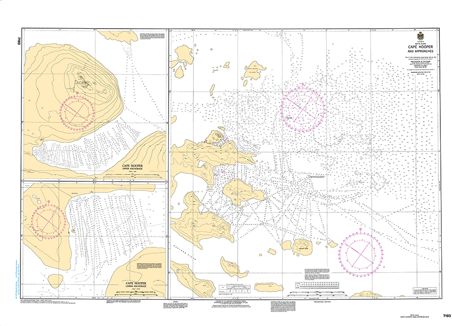 CHS Print-on-Demand Charts Canadian Waters-7193: Cape Hooper and Approaches, CHS POD Chart-CHS7193