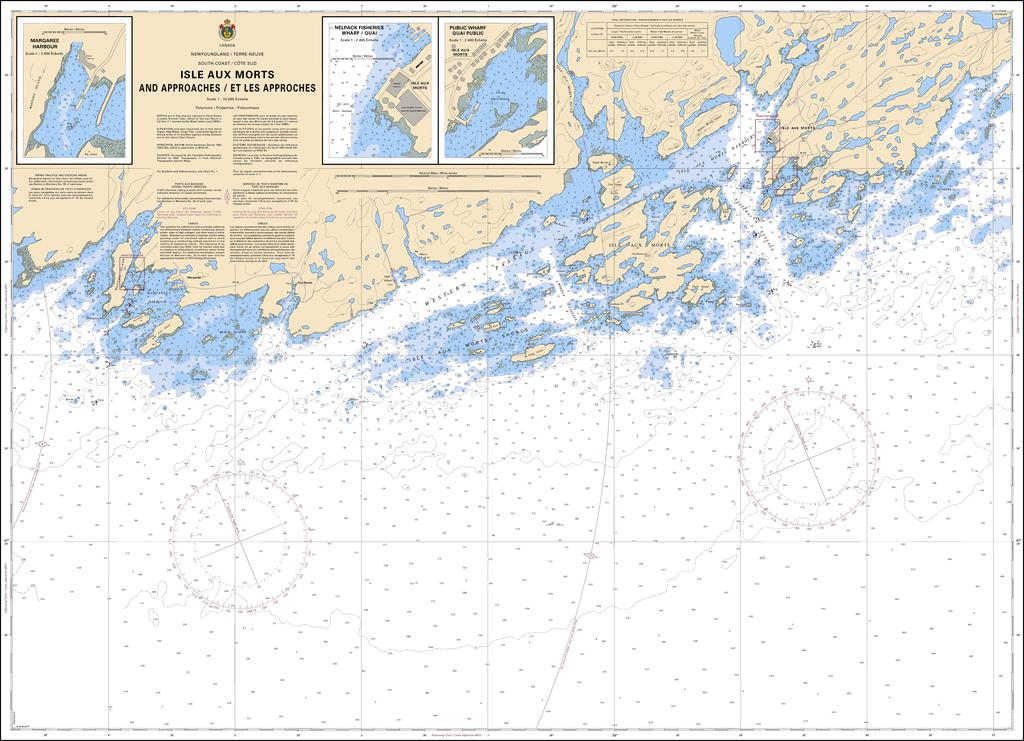 CHS Chart 4640: Isle aux Morts and Approaches / et les approches