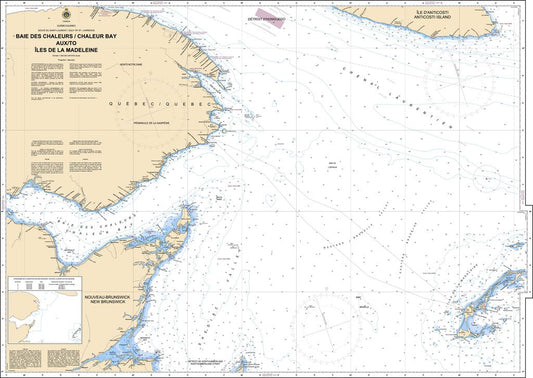 CHS Chart 4024: Baie des Chaleurs/Chaleur Bay aux/to Îles de la Madeleine