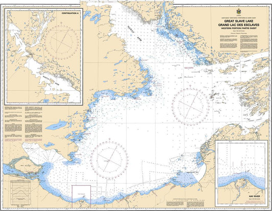 CHS Chart 6370: Great Slave Lake / Grand lac des Esclaves, Western Portion / Partie ouest