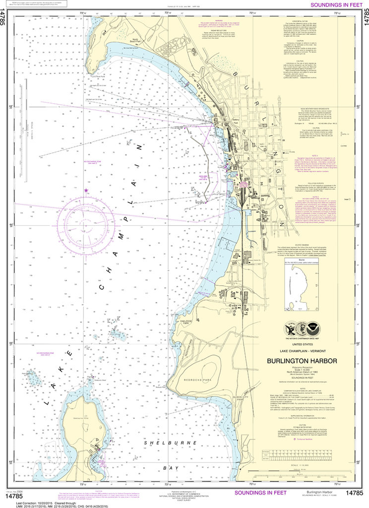 NOAA Chart 14785: Burlington Harbor