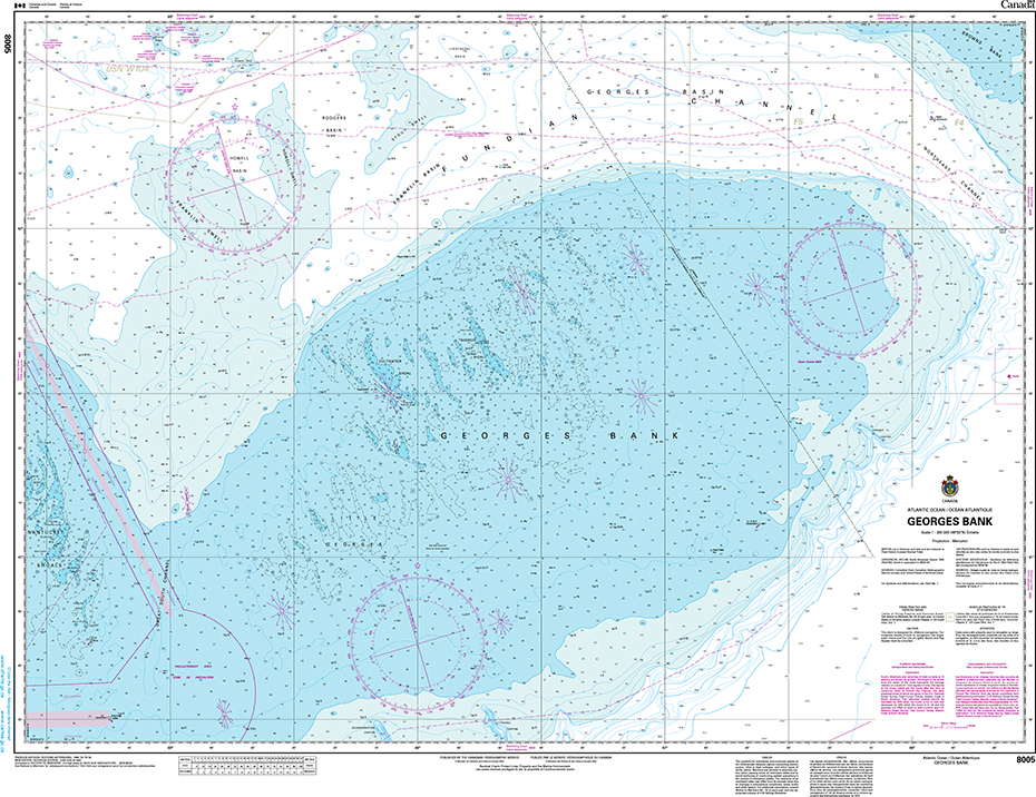 CHS Print-on-Demand Charts Canadian Waters-8005: Georges Bank, CHS POD Chart-CHS8005