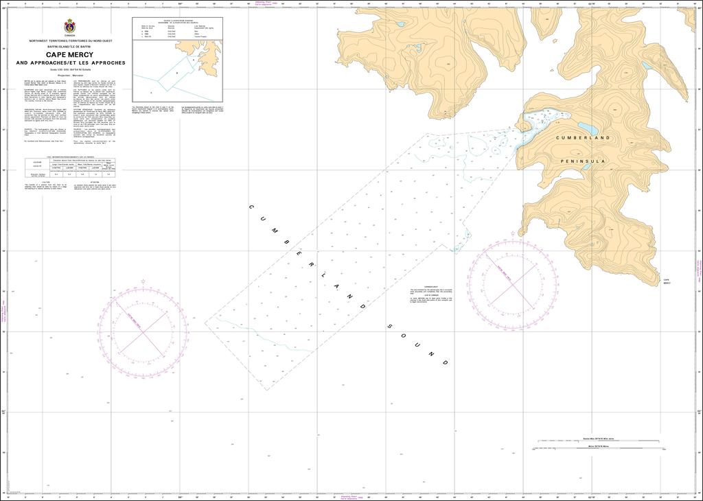 CHS Chart 7136: Cape Mercy and Approaches/et les Approches