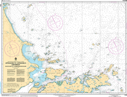 CHS Print-on-Demand Charts Canadian Waters-5134: Approaches to / Approches Ë Cartwright: Black Island to / ˆ Tumbledown Dick Island, CHS POD Chart-CHS5134