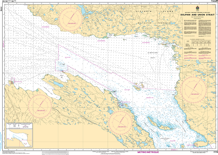 CHS Print-on-Demand Charts Canadian Waters-7776: Dolphin and Union Strait, CHS POD Chart-CHS7776