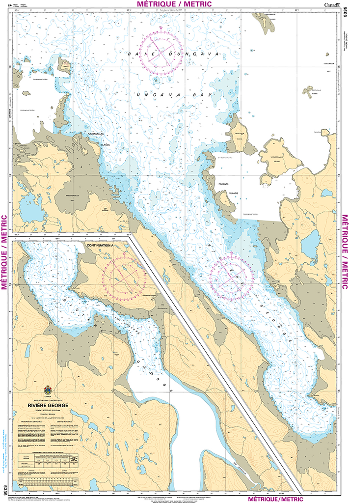 CHS Print-on-Demand Charts Canadian Waters-5335: RiviЏre George, CHS POD Chart-CHS5335