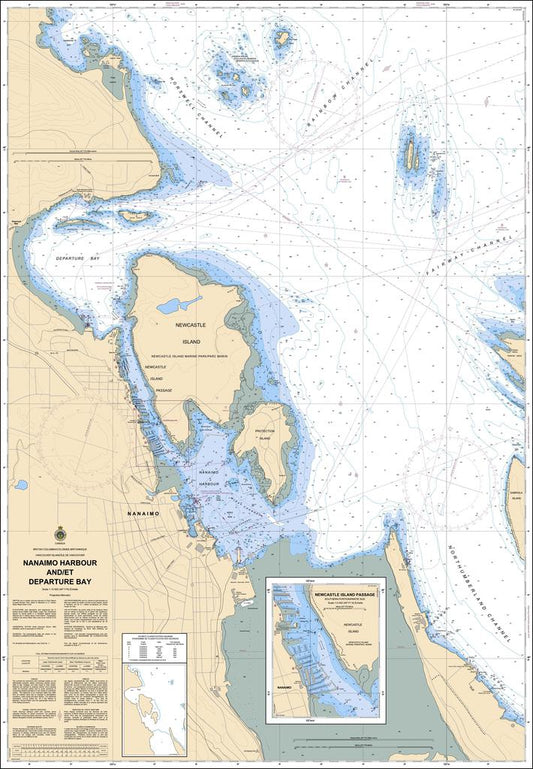 CHS Chart 3447: Nanaimo Harbour and/et Departure Bay