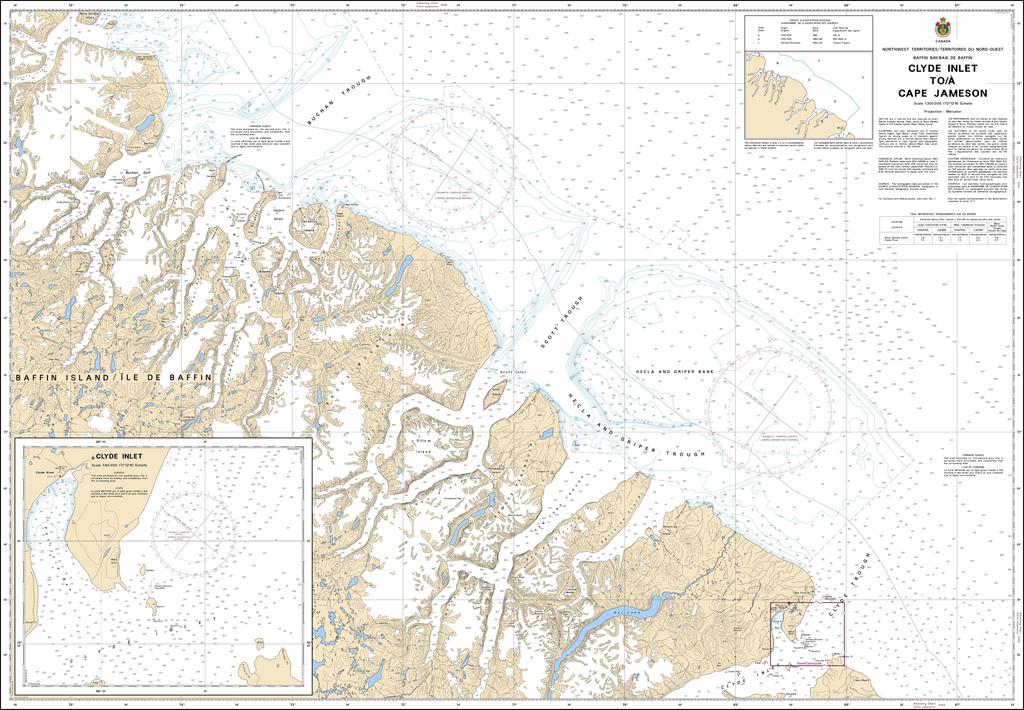 CHS Chart 7565: Clyde Inlet to/à Cape Jameson