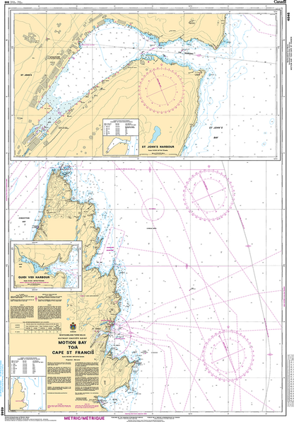 CHS Print-on-Demand Charts Canadian Waters-4846: Motion Bay to/€ Cape St Francis, CHS POD Chart-CHS4846