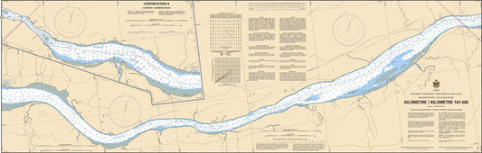 CHS Chart 6455: Mackenzie River / Fleuve Mackenzie (Kilometre / Kilomètre 147-205)