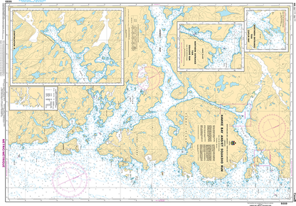 CHS Print-on-Demand Charts Canadian Waters-5033: Hawke Bay and / et Squasho Run, CHS POD Chart-CHS5033