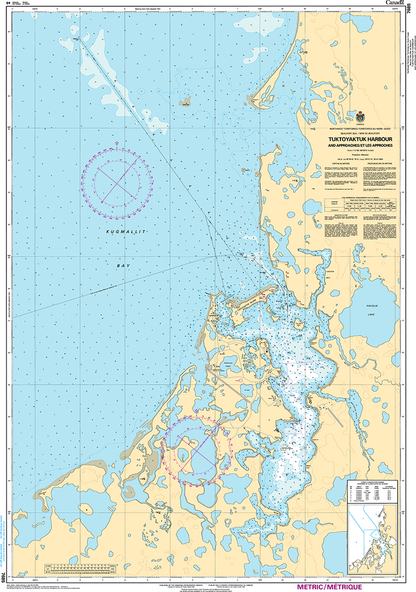 CHS Print-on-Demand Charts Canadian Waters-7685: Tuktoyaktuk Harbour and Approaches/et les approches, CHS POD Chart-CHS7685