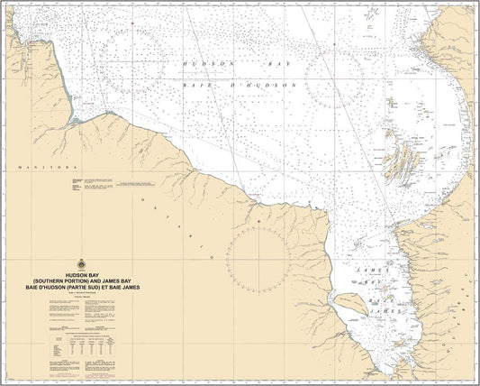 CHS Chart 5003: Hudson Bay (Southern Portion) and James Bay/Baie DHudson (Partie Sud) et Baie James