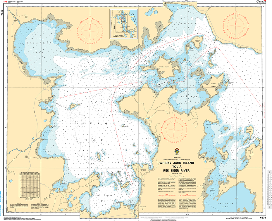 CHS Print-on-Demand Charts Canadian Waters-6274: Whiskey Jack Island to/€ Red Deer River, CHS POD Chart-CHS6274