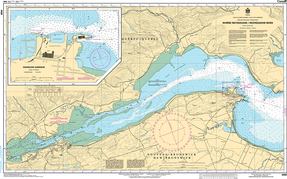 CHS Print-on-Demand Charts Canadian Waters-4426: RiviЏre Ristigouche / Restigouche River, CHS POD Chart-CHS4426