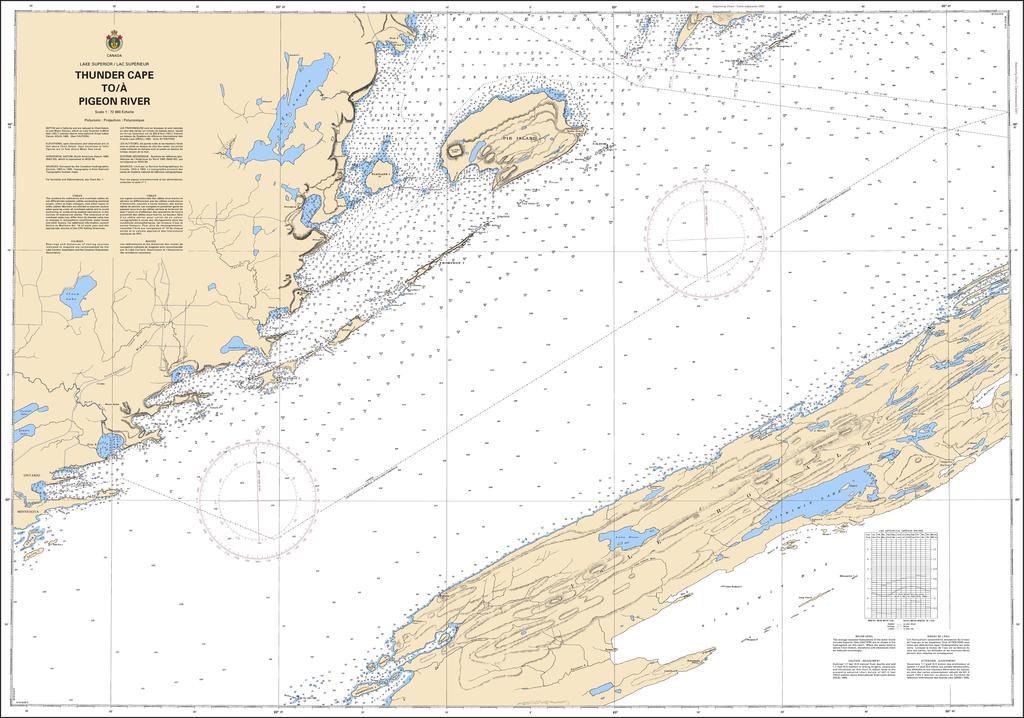 CHS Chart 2311: Thunder Cape to/à Pigeon River