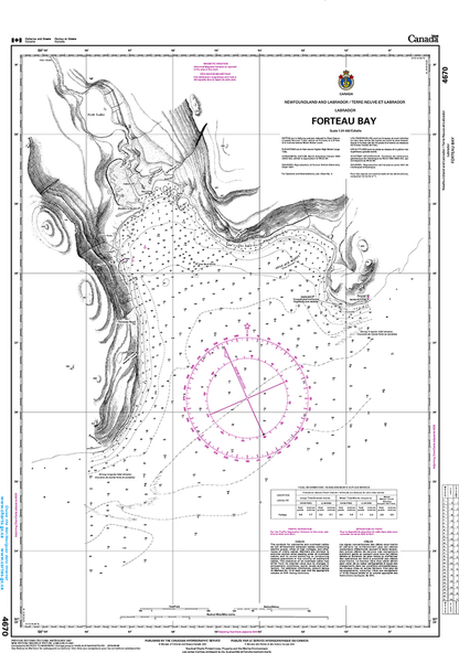 CHS Print-on-Demand Charts Canadian Waters-4670: Forteau Bay, CHS POD Chart-CHS4670