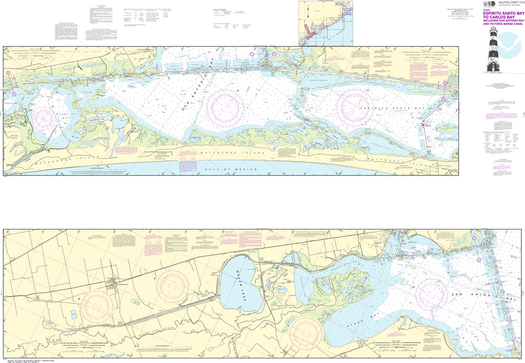 NOAA Chart 11315: Intracoastal Waterway - Espiritu Santo Bay to Carlos Bay including San Antonio Bay and Victoria Barge Canal