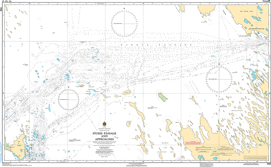 CHS Print-on-Demand Charts Canadian Waters-7731: Storis Passage and Approaches, CHS POD Chart-CHS7731