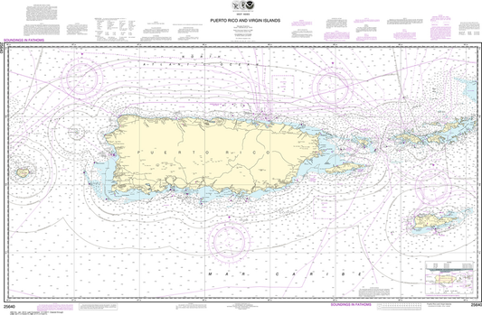 NOAA Chart 25640: Puerto Rico and Virgin Islands