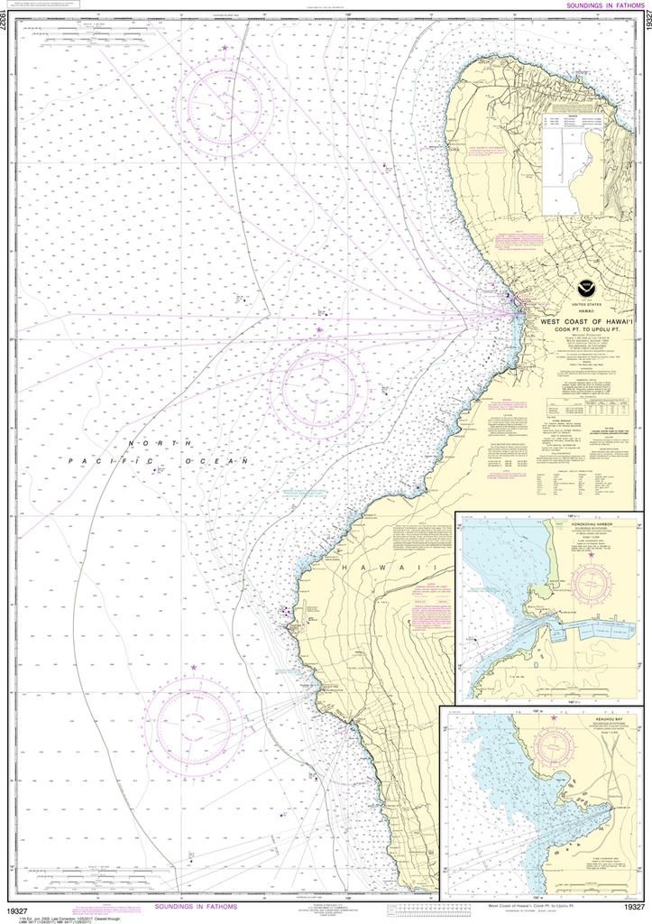 NOAA Chart 19327: West Coast of Hawai'i - Cook Point to Upolu Point, Keauhou Bay, Honokohau Harbor