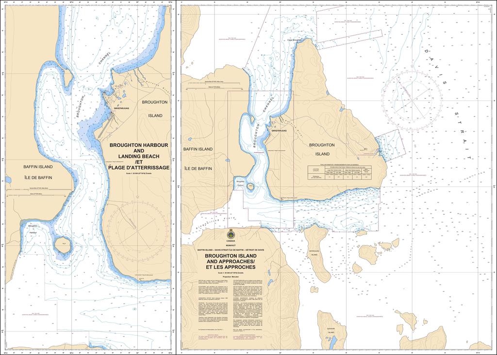 CHS Chart 7184: Broughton Island and Approaches/et les Approches
