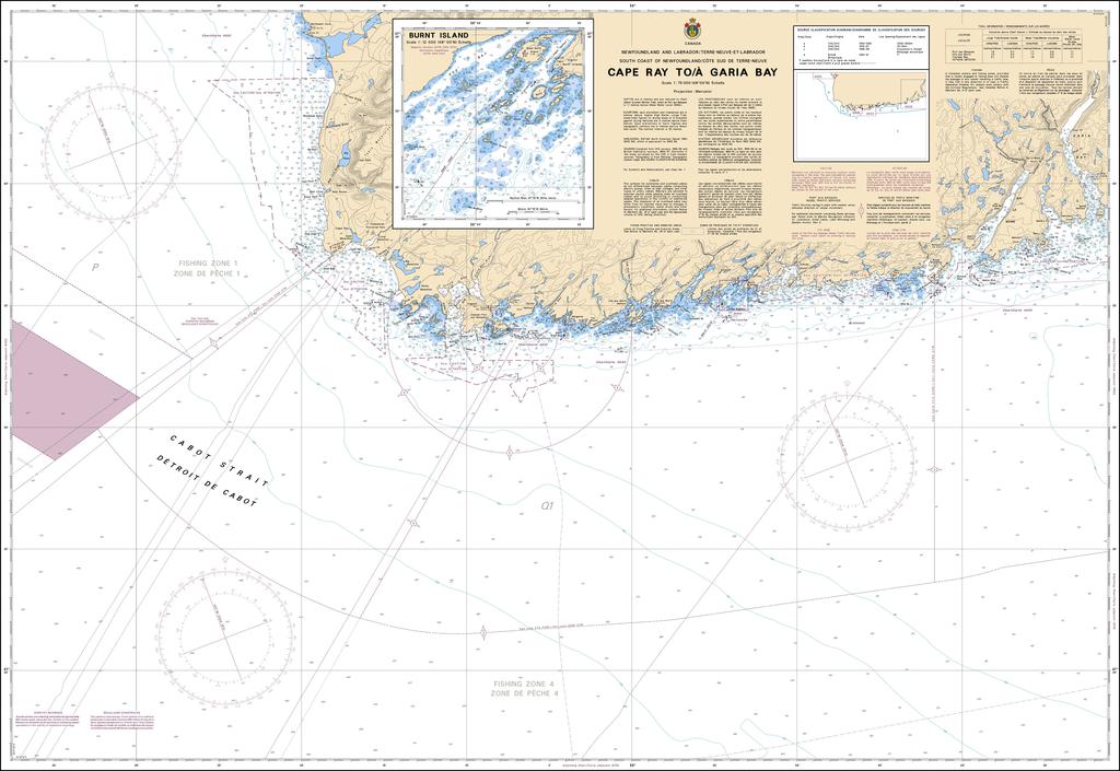 CHS Chart 4823: Cape Ray to / à Garia Bay